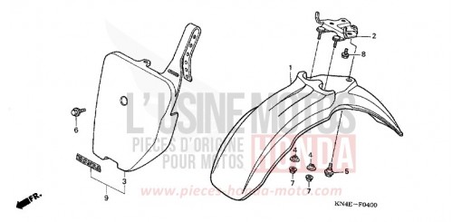 FRONT FENDER XR100R3 de 2003